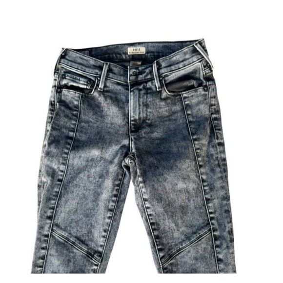 True Religion Women's Sz 25 Halle Moto Mid Rise Super Skinny Jeans Rebel Bleach - Picture 4 of 12
